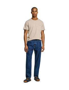 Pepe Jeans Camiseta bolsillo beige hombre