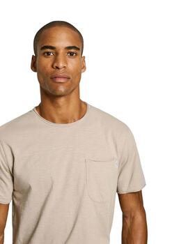 Pepe Jeans Camiseta bolsillo beige hombre