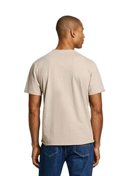 Pepe Jeans Camiseta bolsillo beige hombre