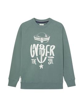 Altonadock Sudadera Verde dibujo ancla