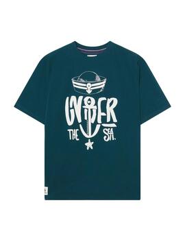 Altonadock Camiseta Verde oscuro dibujo ancla
