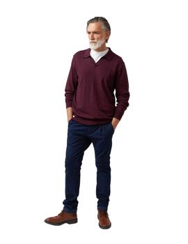 Altonadock Jersey Punto cuello polo Granate