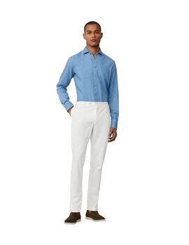 Hackett Camisa Dobby Light Denim Azul índigo