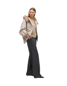 Lola Casademunt Abrigo Corto Bimateria Beige