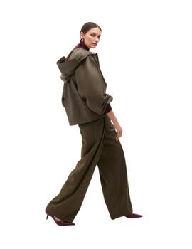 Lola Casademunt Bomber Efecto Piel Kaki
