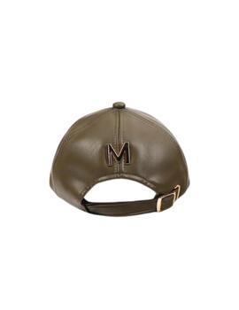 Lola Casademunt Gorra Efecto Piel Tachas Verde