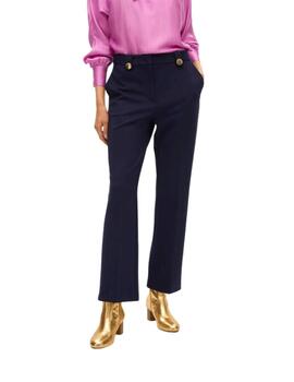 Lola Casademunt Pantalón de punto con botones Navy