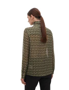 Lola Casademunt Camisa Logotipada con Lazada Verde