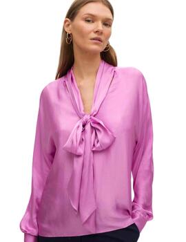 Lola Casademunt Blusa Con Lazada Rosa