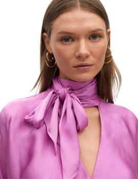 Lola Casademunt Blusa Con Lazada Rosa