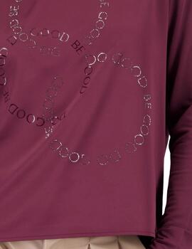 Monari Camiseta Burdeos manga larga