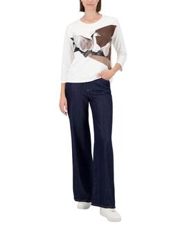 Monari Camiseta Blanca manga tres cuartos