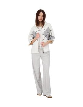 Monari Chaqueta Blanca con rombos grises