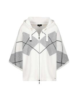 Monari Chaqueta Blanca con rombos grises