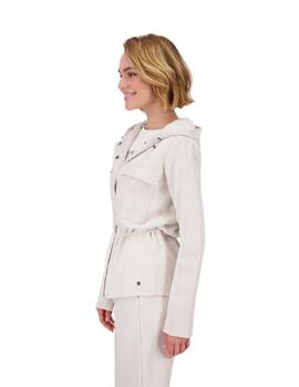 Monari Chaqueta Crema con capucha