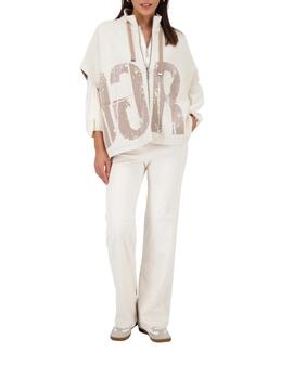 Monari Chaqueta Reversible Blanco y beige