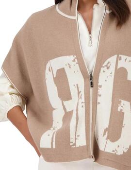 Monari Chaqueta Reversible Blanco y beige