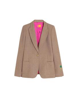 Vilagallo Chaqueta Hillary Emb Punto Diagonal Beig