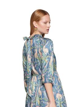 Vilagallo Vestido Iria Leopardos y palmeras