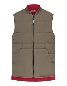 Ecoalf Chaleco Lister Vest Reversible beige y rojo