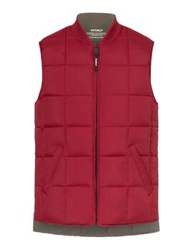 Ecoalf Chaleco Lister Vest Reversible beige y rojo