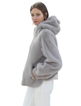 Hongo Chaqueta Visón Gris
