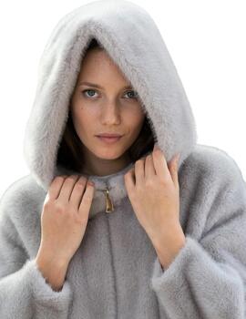 Hongo Chaqueta Visón Gris