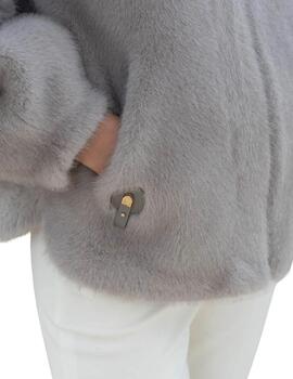 Hongo Chaqueta Visón Gris