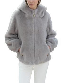Hongo Chaqueta Visón Gris