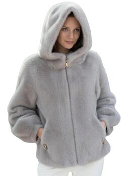 Hongo Chaqueta Visón Gris
