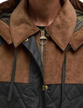 Barbour Chaqueta Imelda Wax Verde y marrón