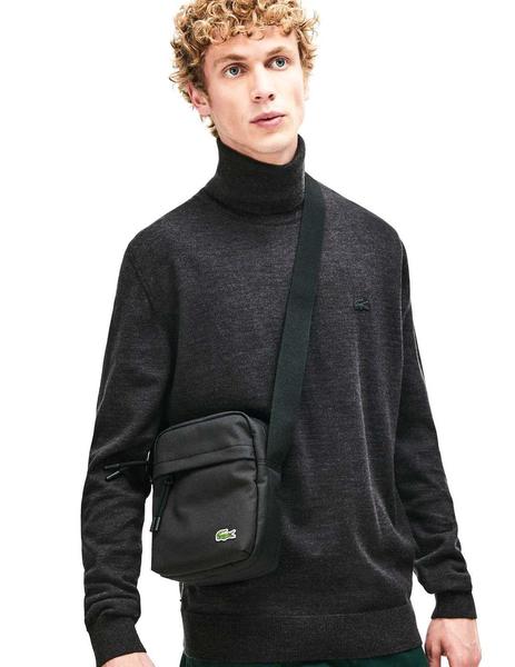 Bolso Lacoste Negra Para Hombre