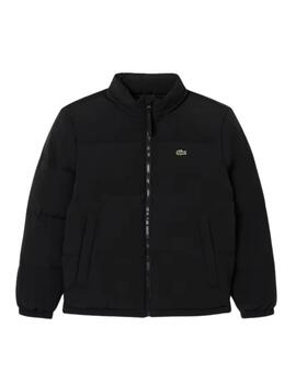 Lacoste Chaqueta acolchada con capucha Negra