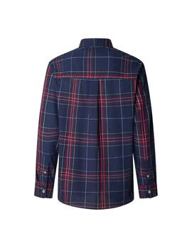 Pepe Jeans Camisa Courtney Azul y rojo cuadros