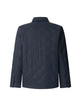 Pepe Jeans Abrigo Quilted Workshirt Azul marino