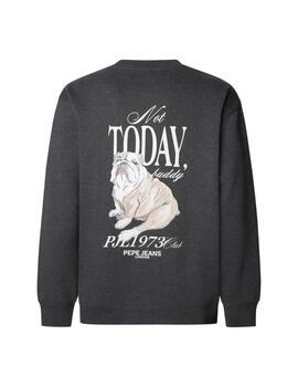 Pepe Jeans Sudadera Terry Crew Gris oscuro