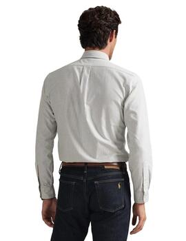 Ralph Lauren Camisa Oxford rayas Verde Custom Fit