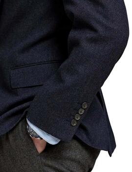 Ralph Lauren Americana Azul marino Espiga de lana
