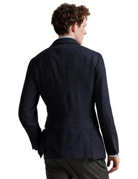 Ralph Lauren Americana Azul marino Espiga de lana