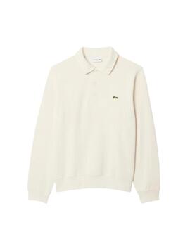 Lacoste Sudadera cuello polo canalé de algodón