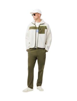 Lacoste Chaqueta de borreguillo Blanca y verde