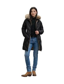 Blauer Plumífero largo Althea Negro