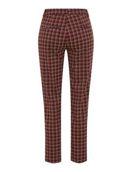 Brax Pantalón Maron Granate de cuadros