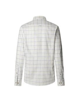 Hackett Camisa Blanca con cuadros de colores