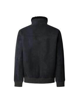 Hackett Cazadora Bomber Azul de piel