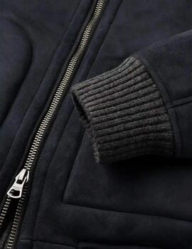 Hackett Cazadora Bomber Azul de piel