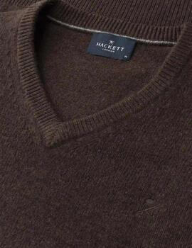 Hackett Jersey de lana Marrón oscuro