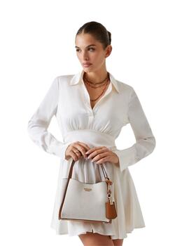 Guess Mini Bolso al hombro Nicolette de lienzo