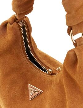 Guess Mini Bolso hobo Isotta de piel Marrón
