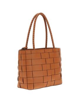 Guess Bolso Shopper Maylee trenzado Marrón